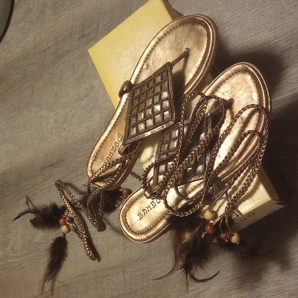 BAMBOO LACE UP SANDALS - Picture 3 of 7